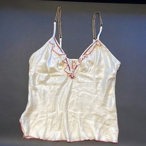 Camisole. Cream silk. Small.